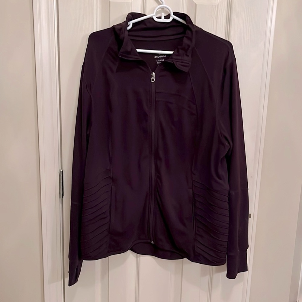 Tangerine XXL set - jacket and leggings set. Deep plum